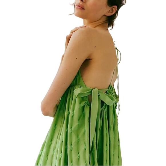 Free People NEW Primmy Midi Dress Greengage Size Medium Green - Picture 3 of 15